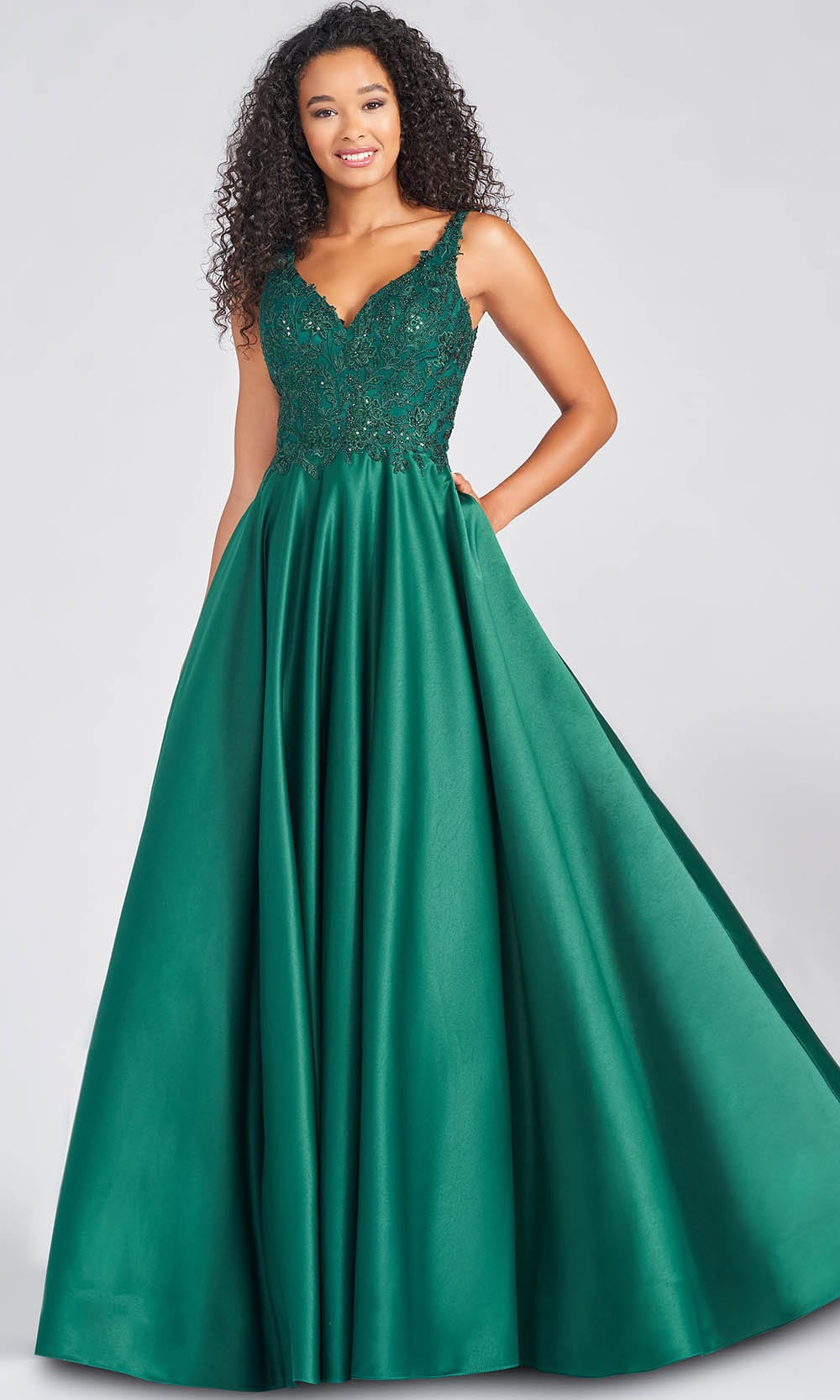Image of Colette for Mon Cheri CL12271 - Sequin Lace Applique Plus Size Prom A-Line Gown