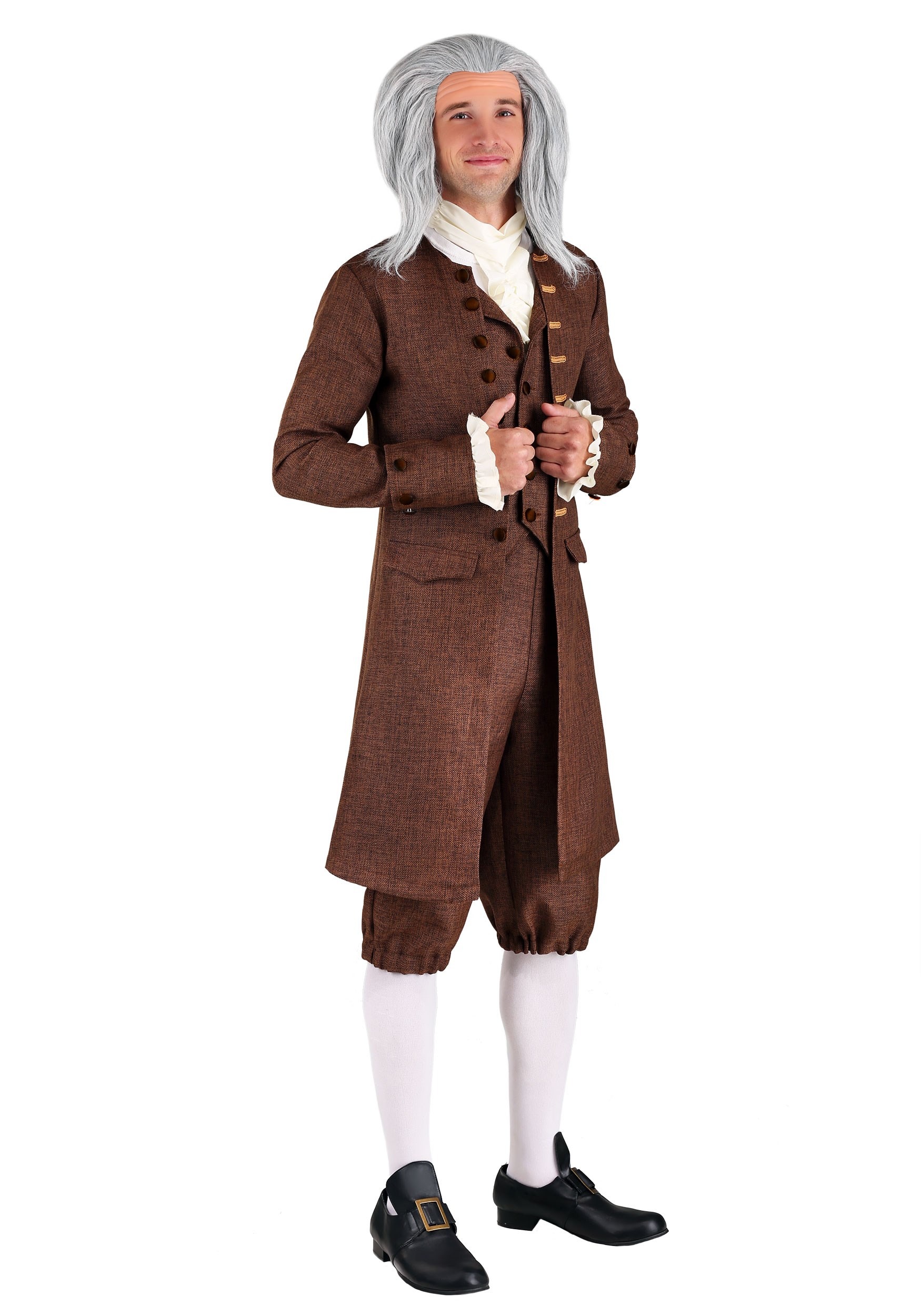 Image of Colonial Benjamin Franklin Costume for Men | Historical Costumes ID FUN0966AD-L