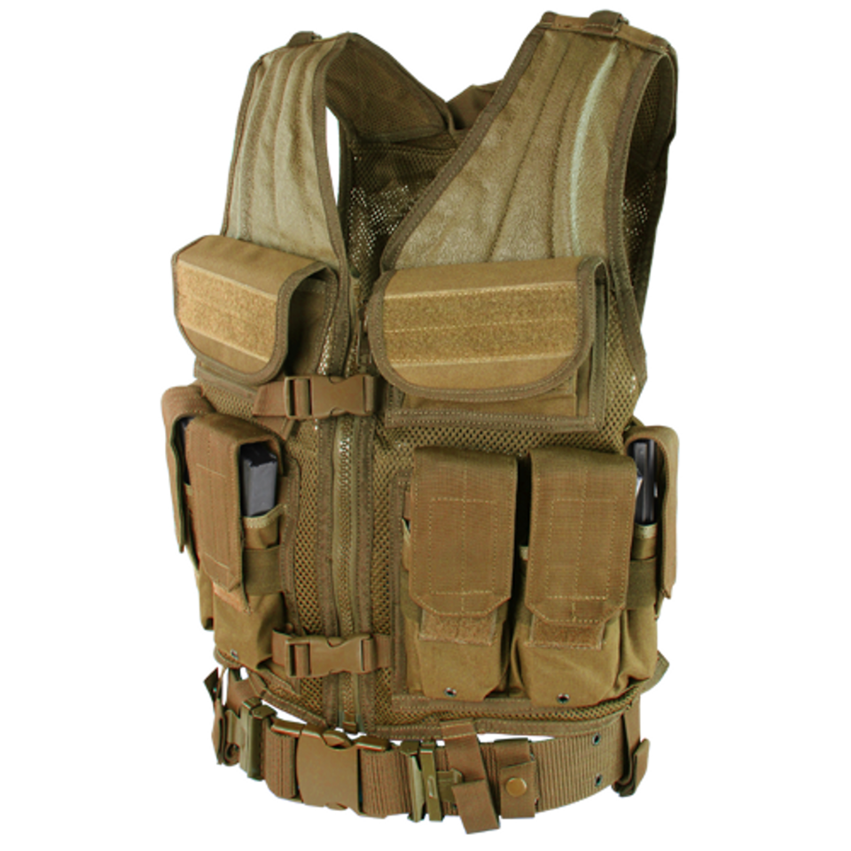 Image of Condor Elite Tactical Vest Coyote ID 022886262044