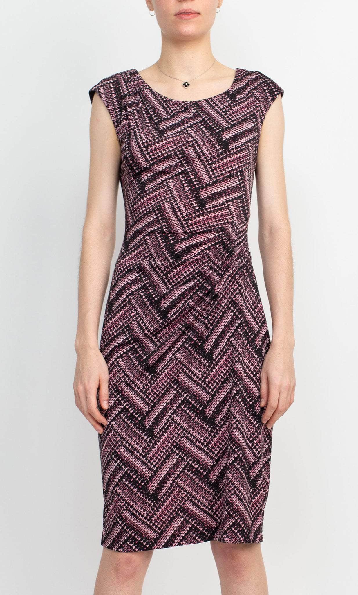 Image of Connected Apparel TBD00676M1 - Cap Sleeve Multi Printed Cocktail Dress