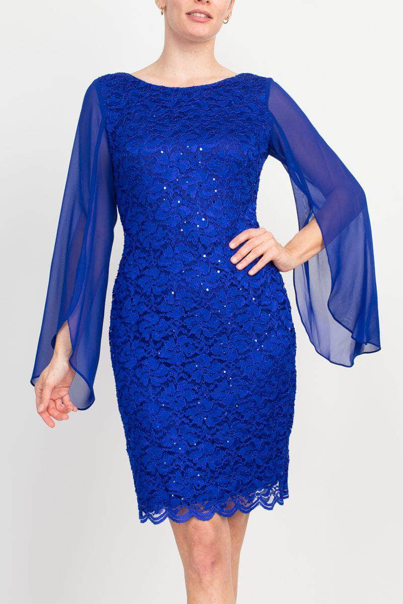 Image of Connected Apparel TBM21590M1 - Split Sleeves Lace Dress