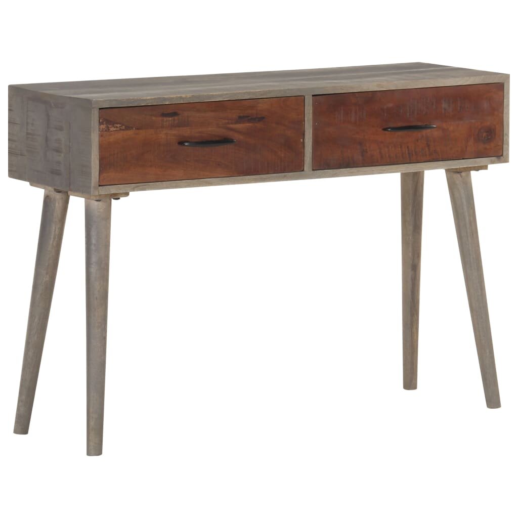 Image of Console Table Gray 433"x138"x295" Solid Rough Mango Wood