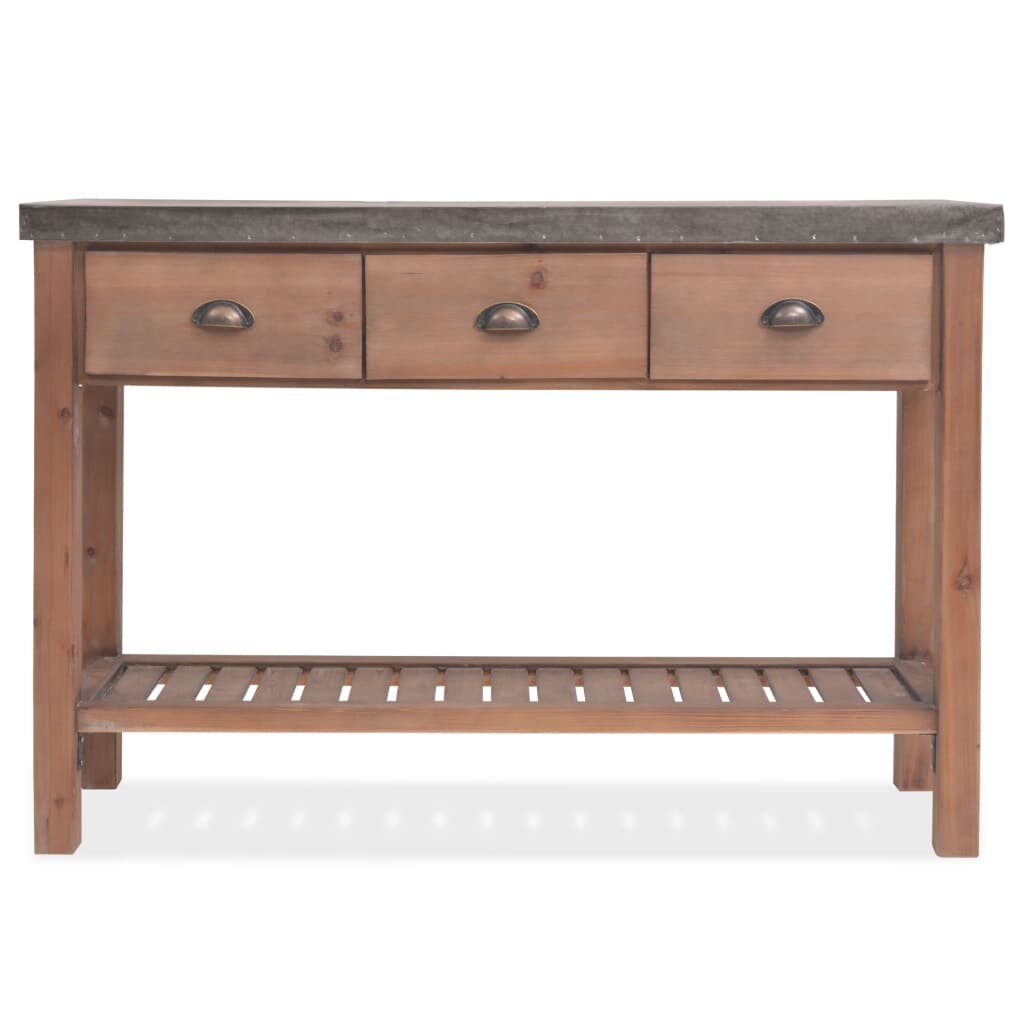 Image of Console Table Solid Fir Wood 48"x138"x315"