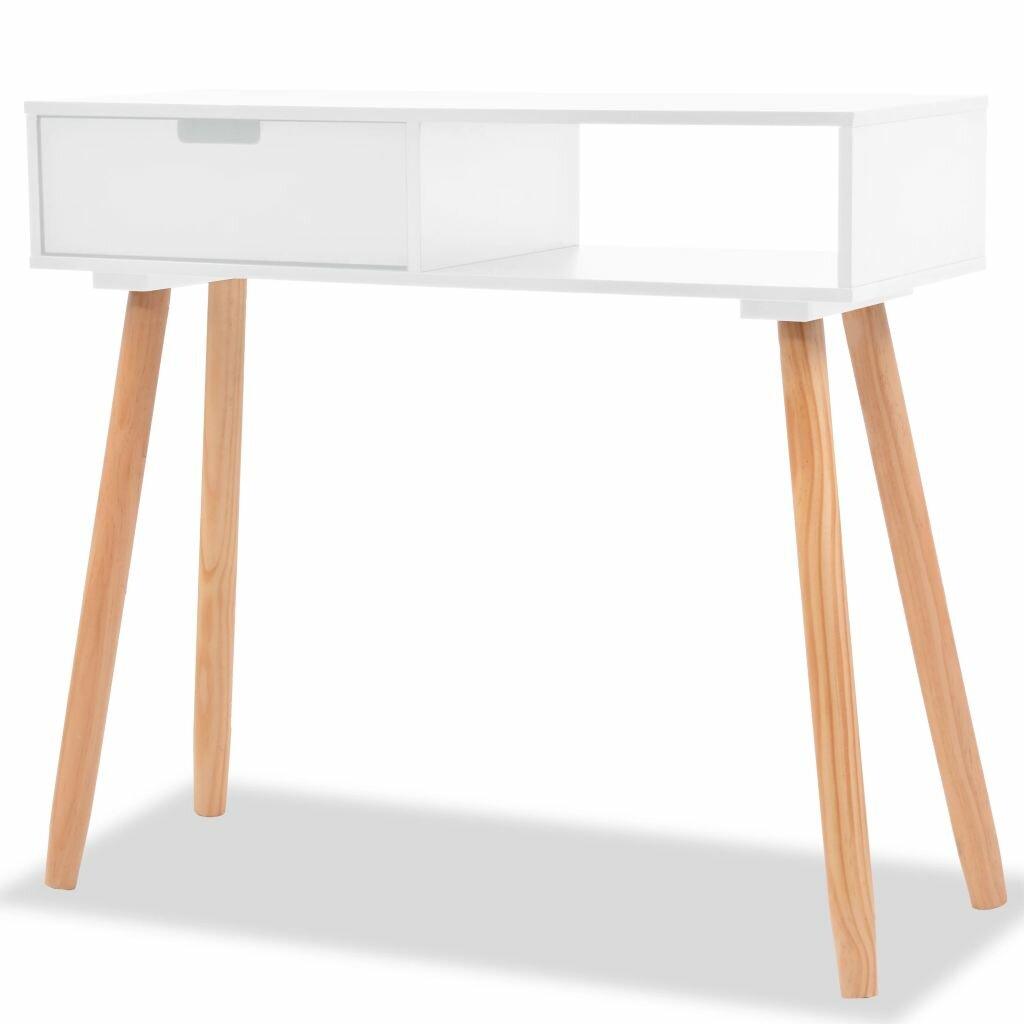 Image of Console Table Solid Pinewood 315"x118"x283" White