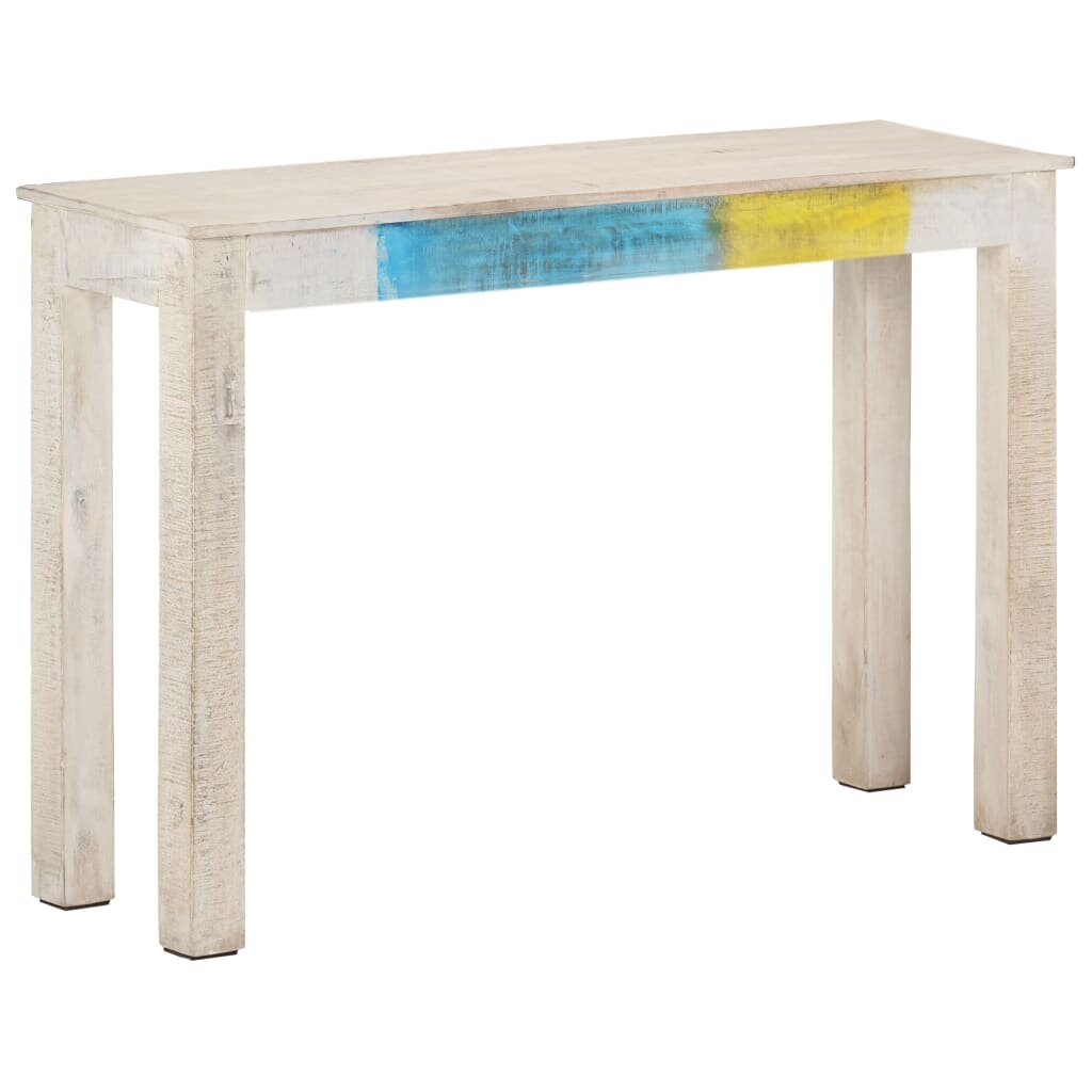 Image of Console Table White 453"x138"x303" Rough Mango Wood