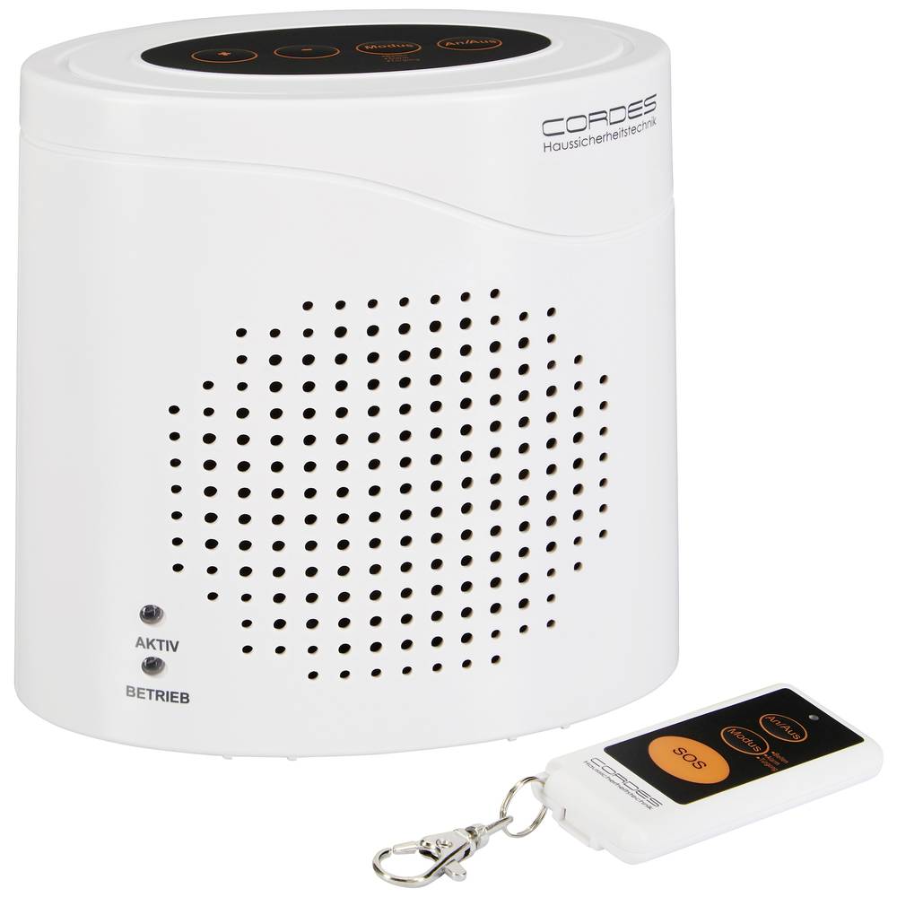 Image of Cordes Haussicherheit Electronic watchdog CC-2200 White incl remote control 120 dB 002002