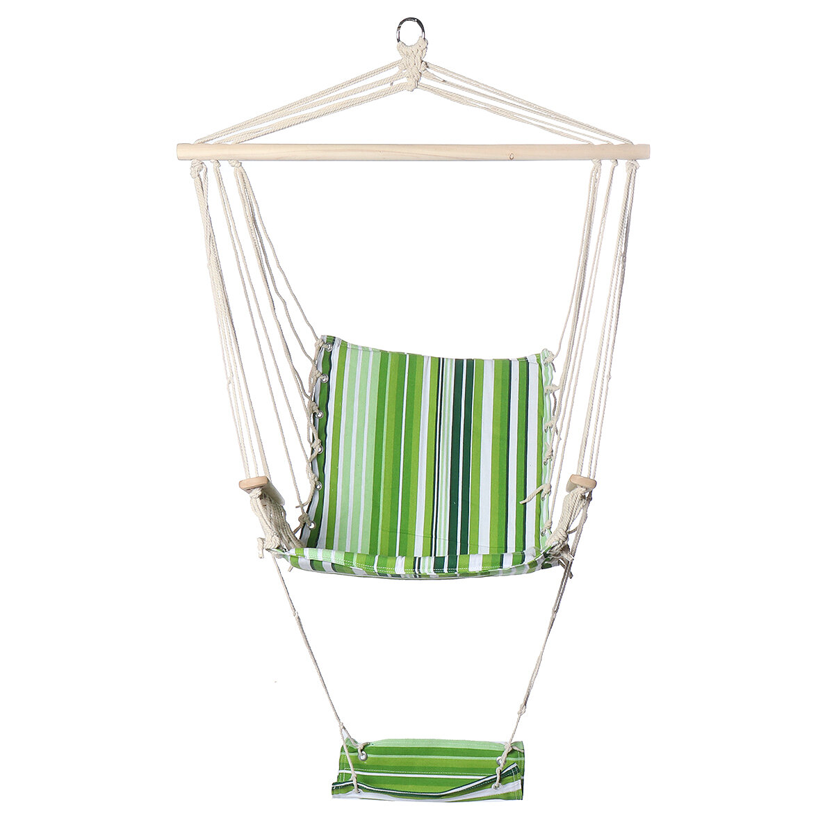 Image of Cotton Hammock Chair Comfortable Hanging Swing Seat Swing Cushion Outdoor Indoor Garden Max Load 150kg