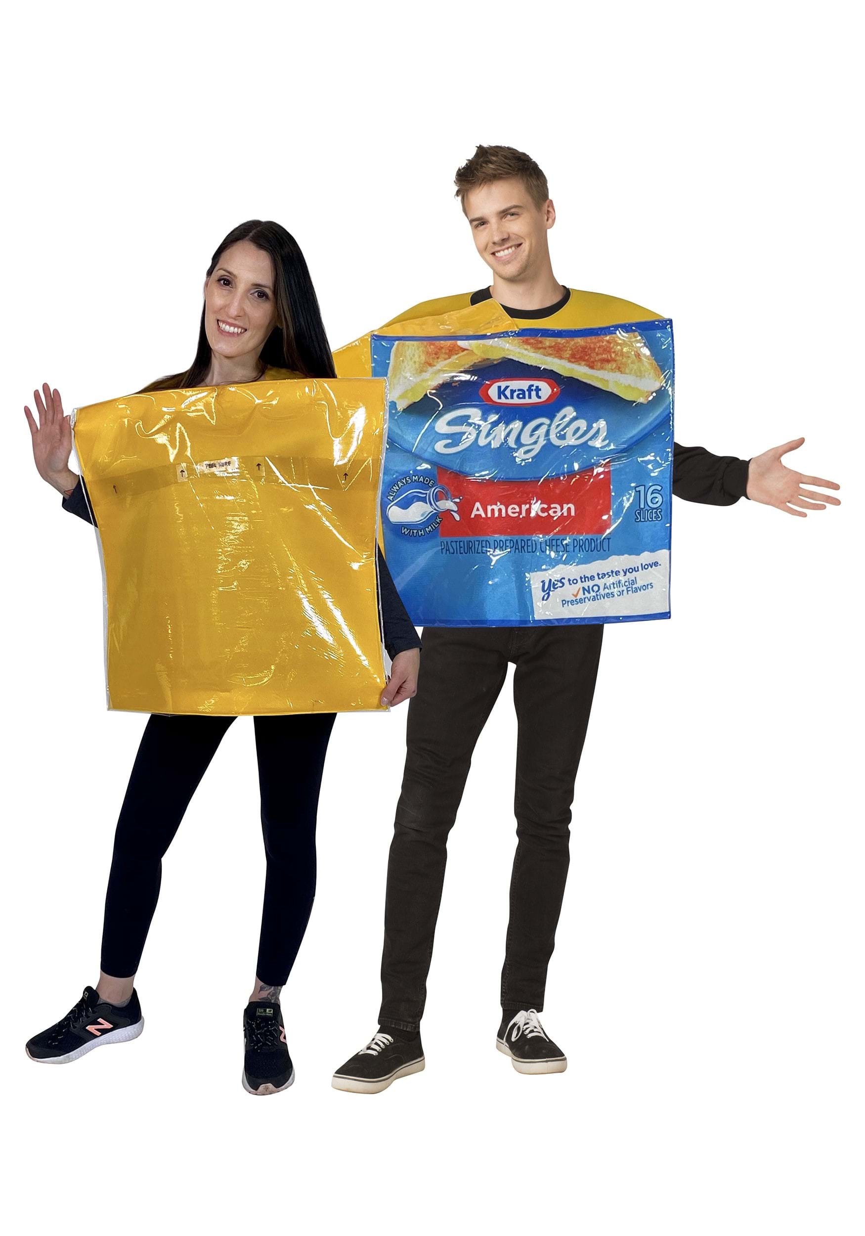 Image of Couples Kraft Singles Cheese Costume | Adult Food Costumes ID MO1705-ST