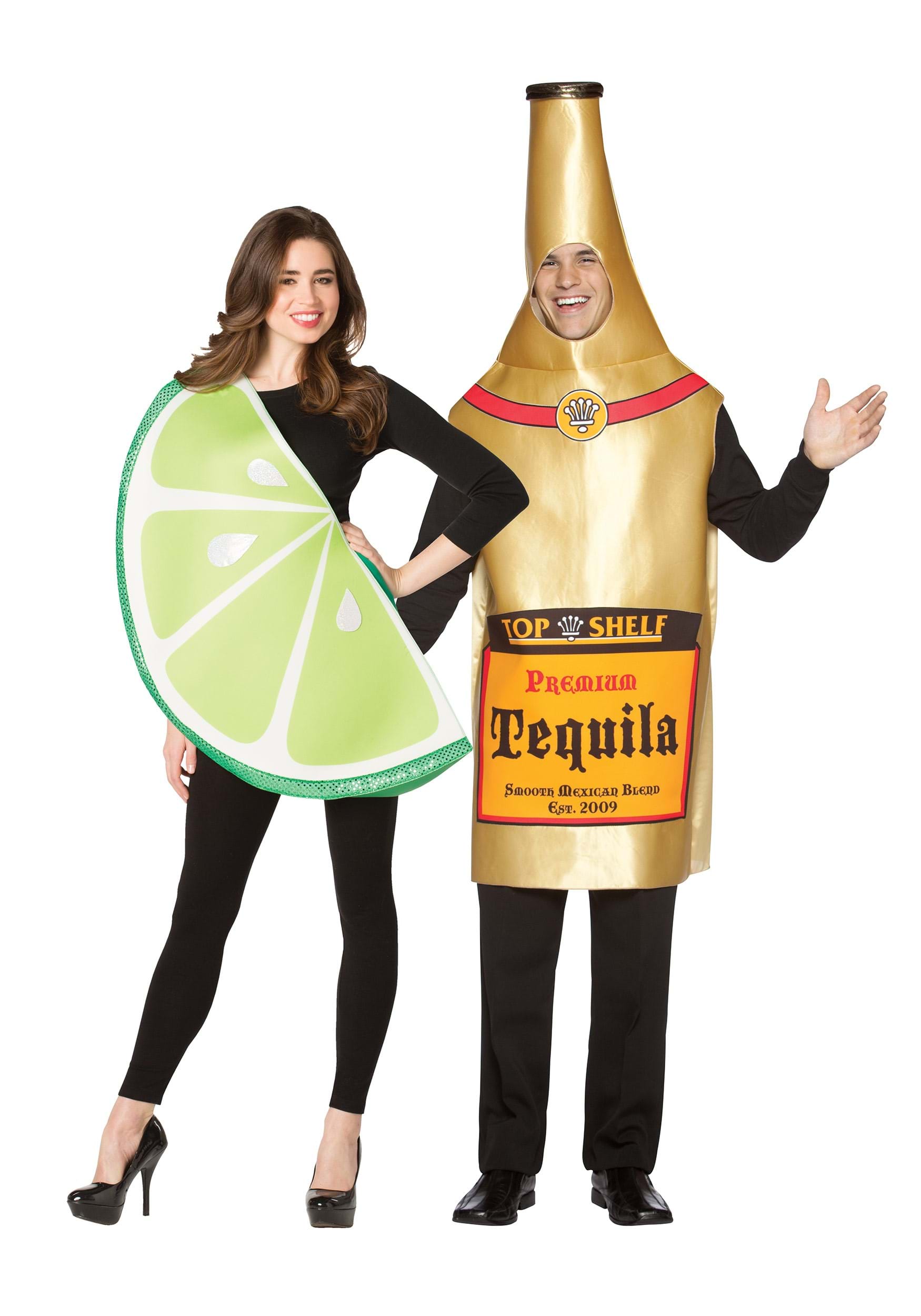 Image of Couple's Tequila Bottle & Lime Slice Costume ID MO427-ST