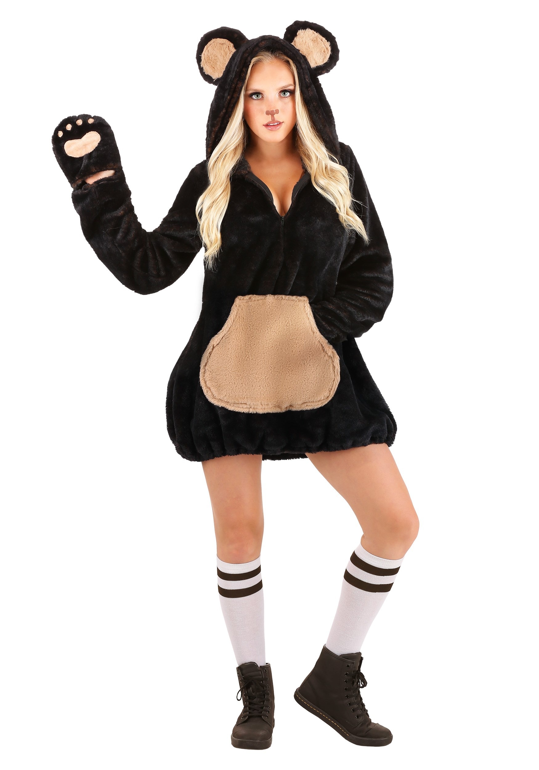 Image of Cozy Brown Bear Women's Costume | Adult Bear Costumes ID FUN1116AD-S