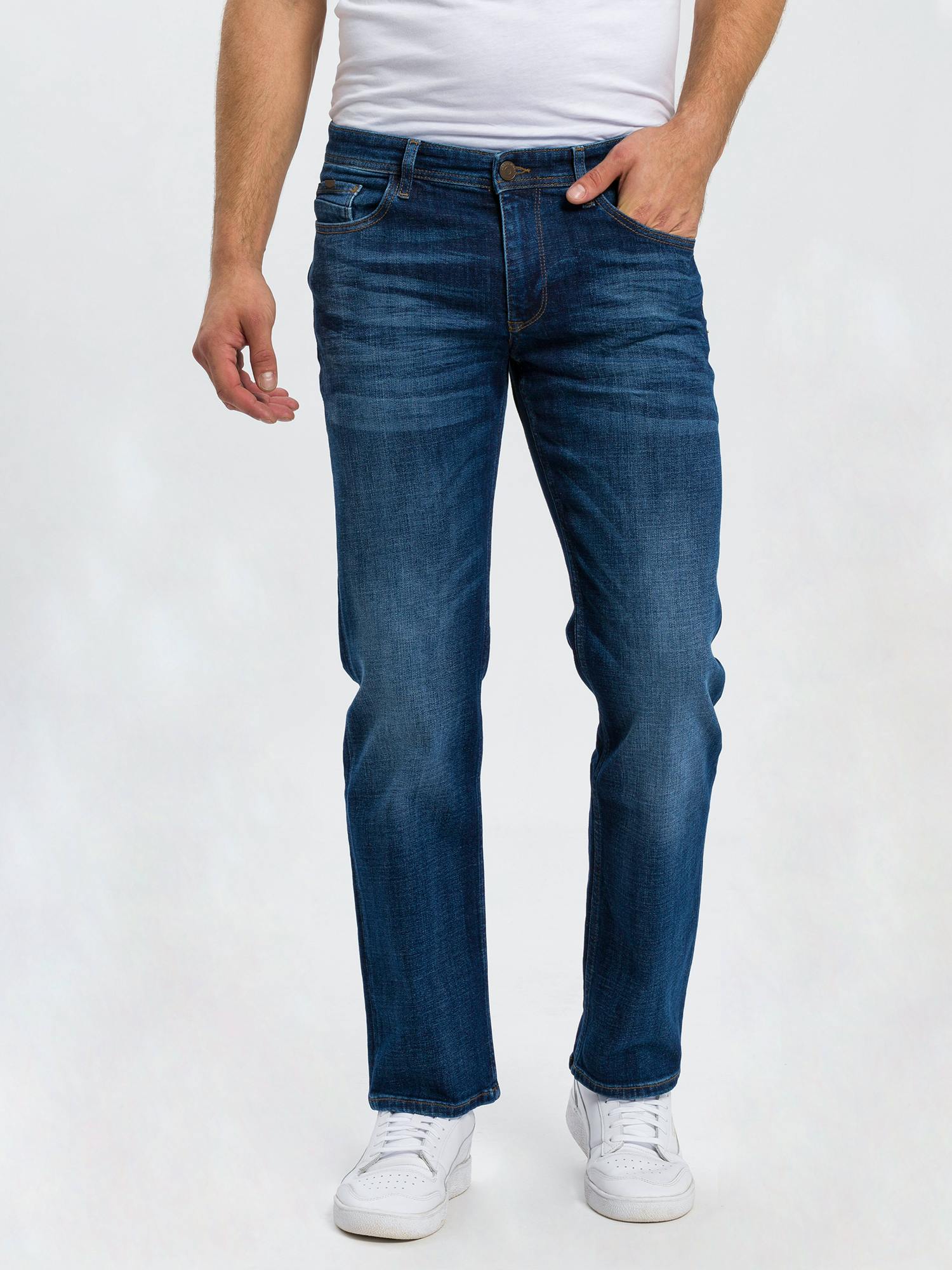 Image of Cross Jeans Antonio 5 Pocket Pants dark mid blue