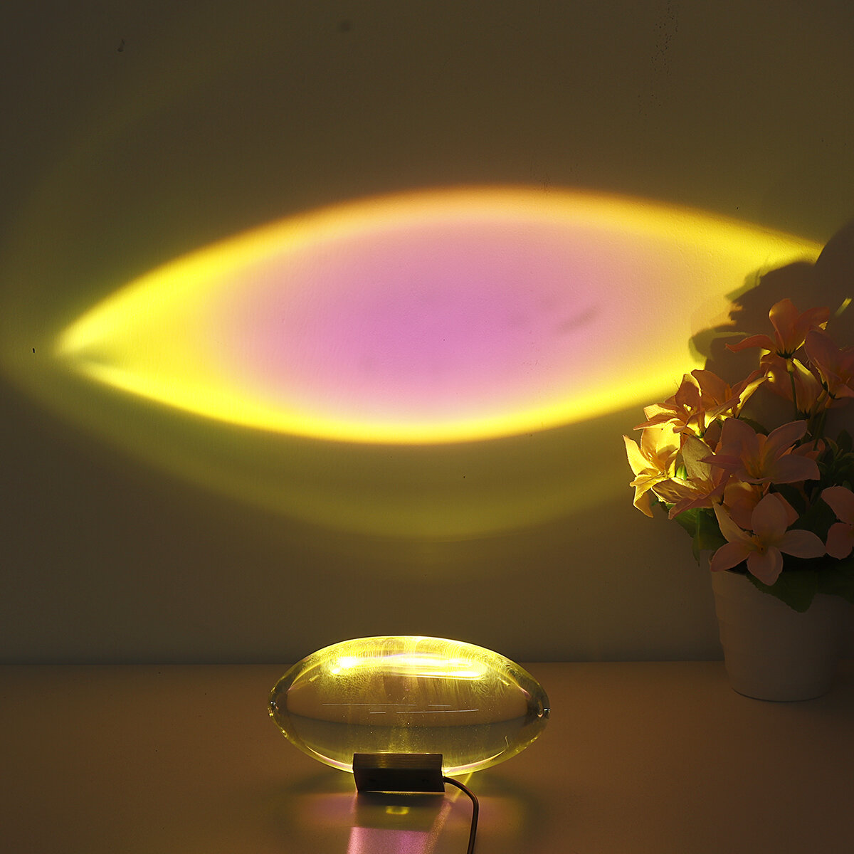 Image of Crystal Sunset Projection Lamp Decoration Floor Bedroom Night Light Atmospheres