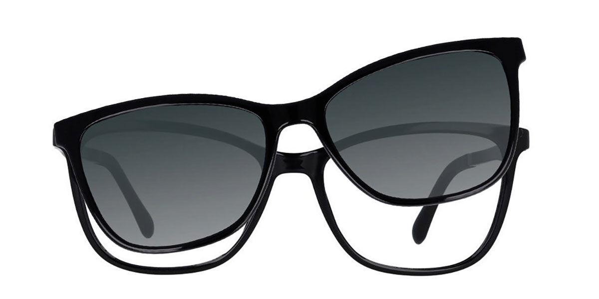 Image of Cuadrado Clip-On TR90 Negras Gafas Recetadas para Mujer - Gafas Anti-Azules - SmartBuy Collection ESP