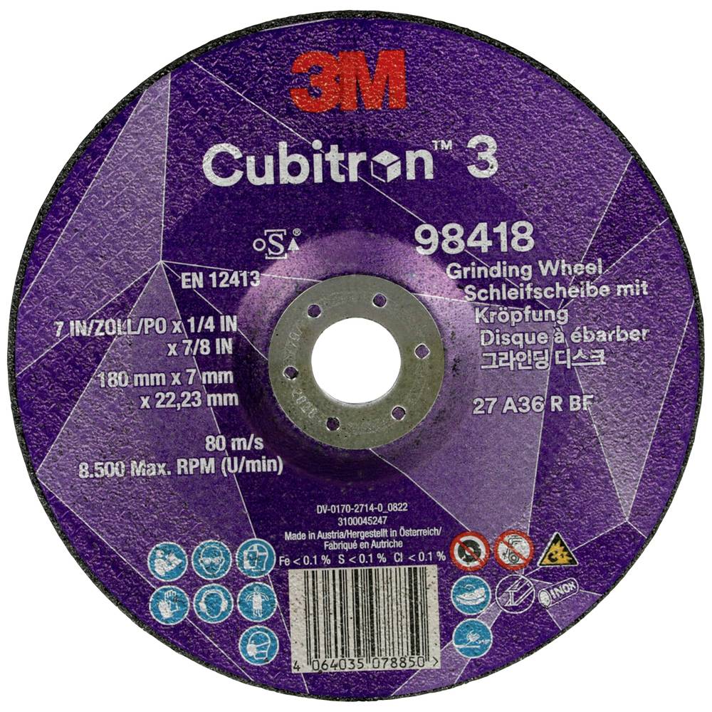 Image of Cubitron 98418 Grinding disc Diameter 180 mm Bore diameter 2223 mm 10 pc(s)