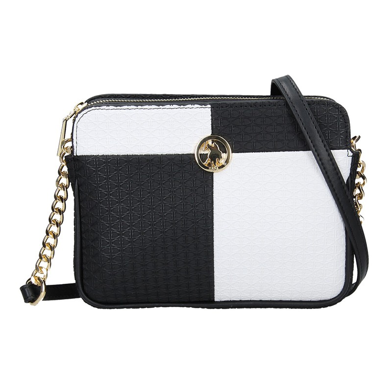 Image of Dámská crossbody kabelka US POLO Nicol - černo-bílá CZ