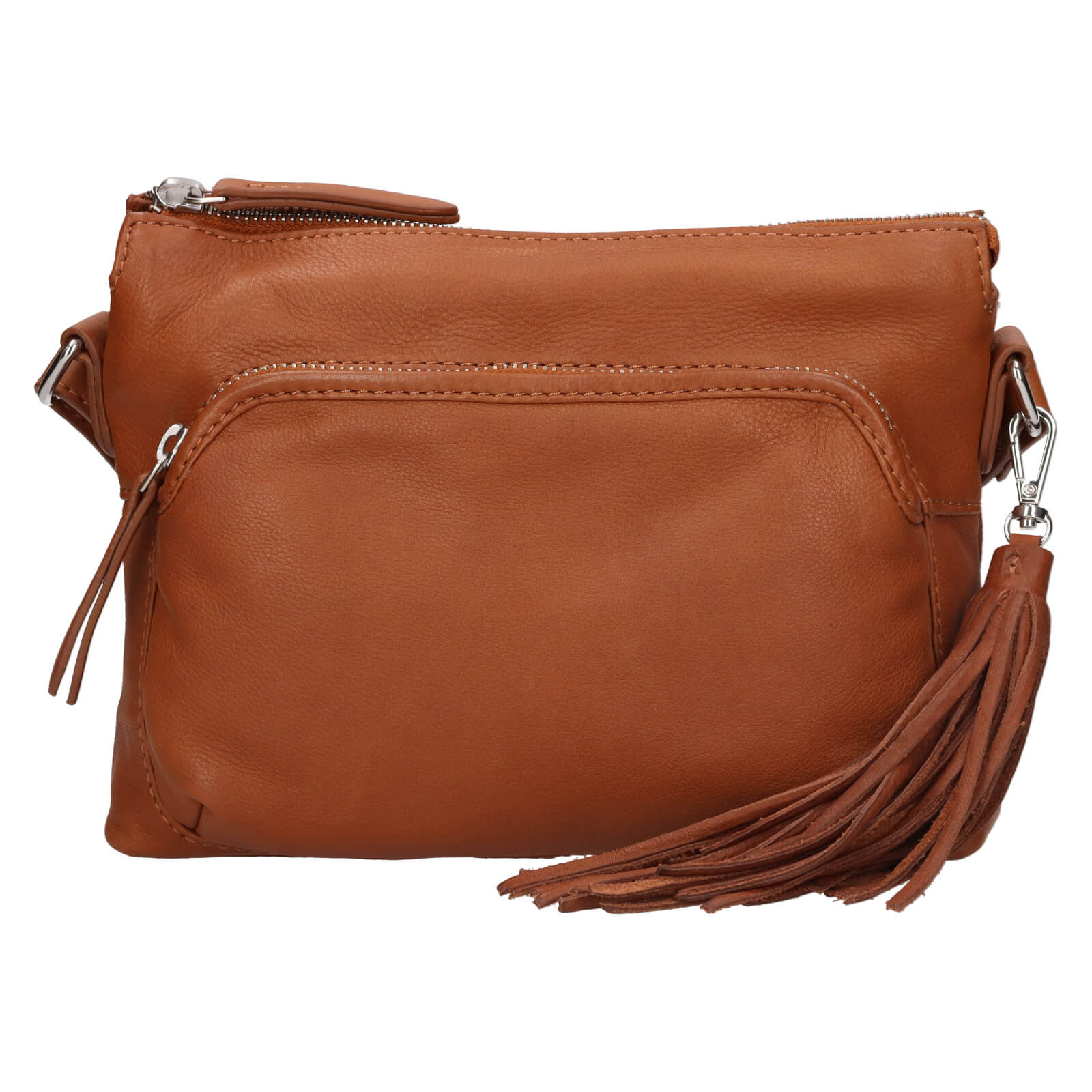 Image of Dámská kožená crossbody kabelka The Trend Emma - koňak CZ