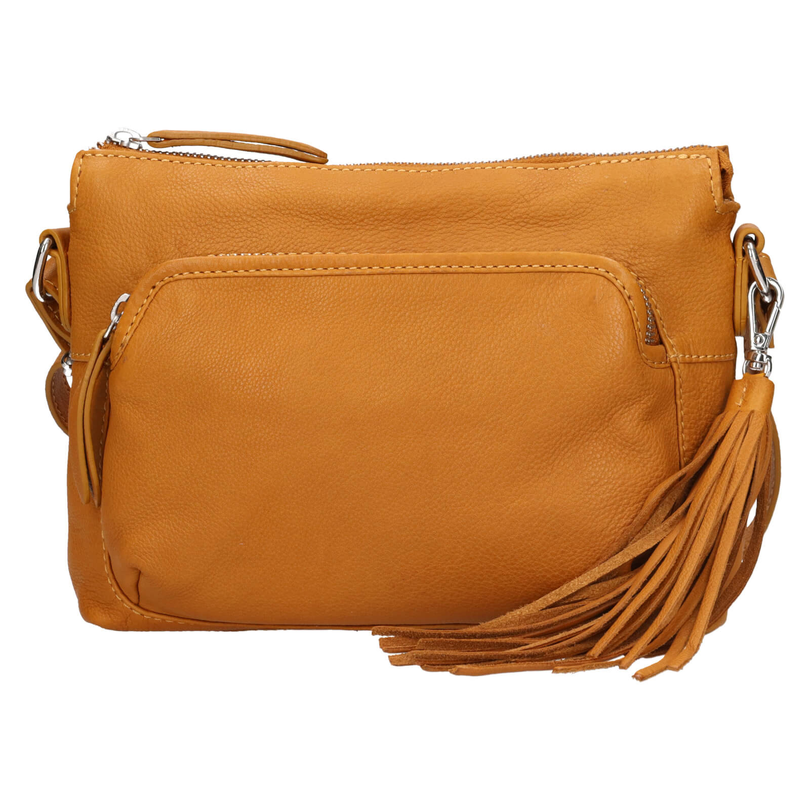 Image of Dámska kožená crossbody kabelka The Trend Emma - horčicová SK