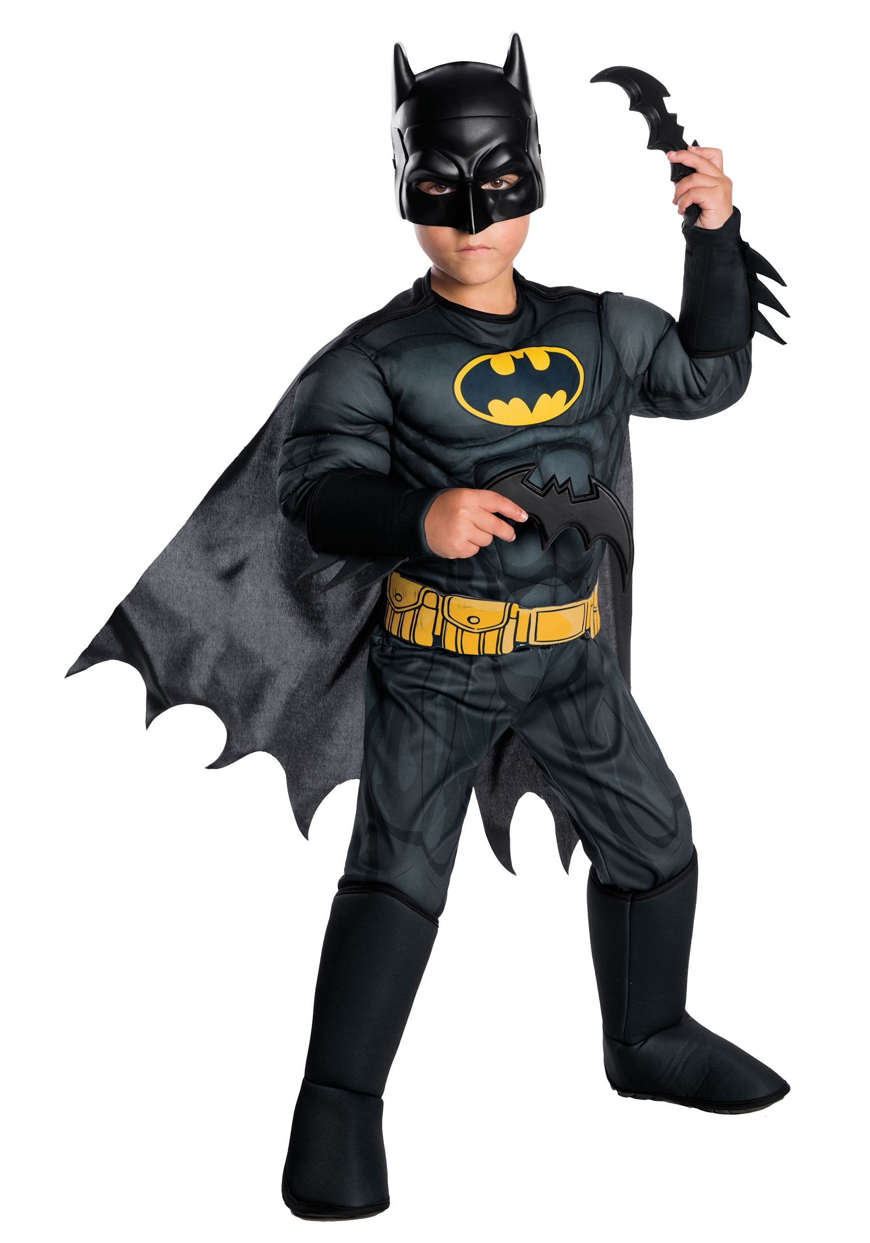 Image of DC Comics Deluxe Kids Batman Costume ID RU630857-XS