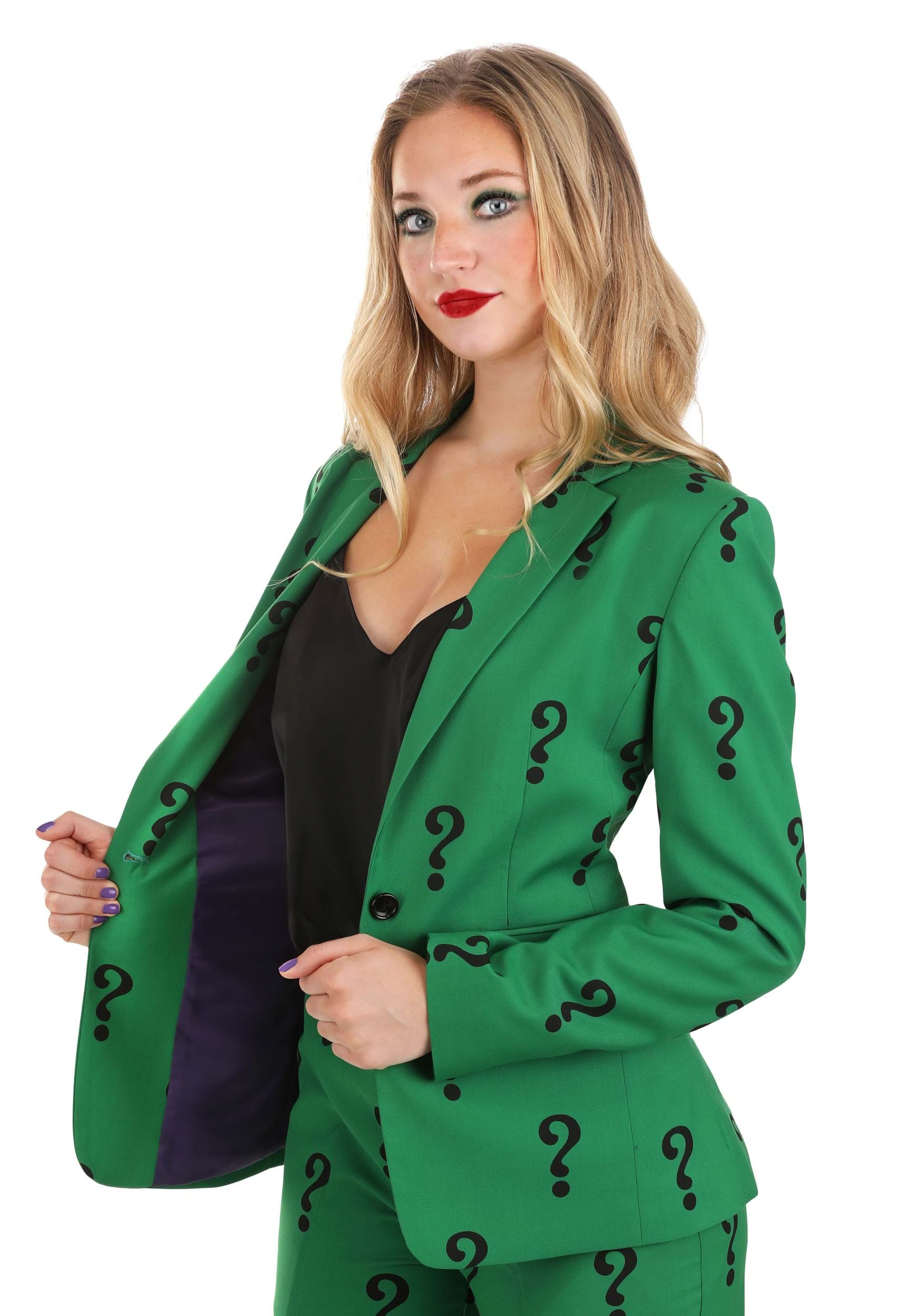 Image of DC Comics Women's Riddler Blazer ID FUN1964AD-22