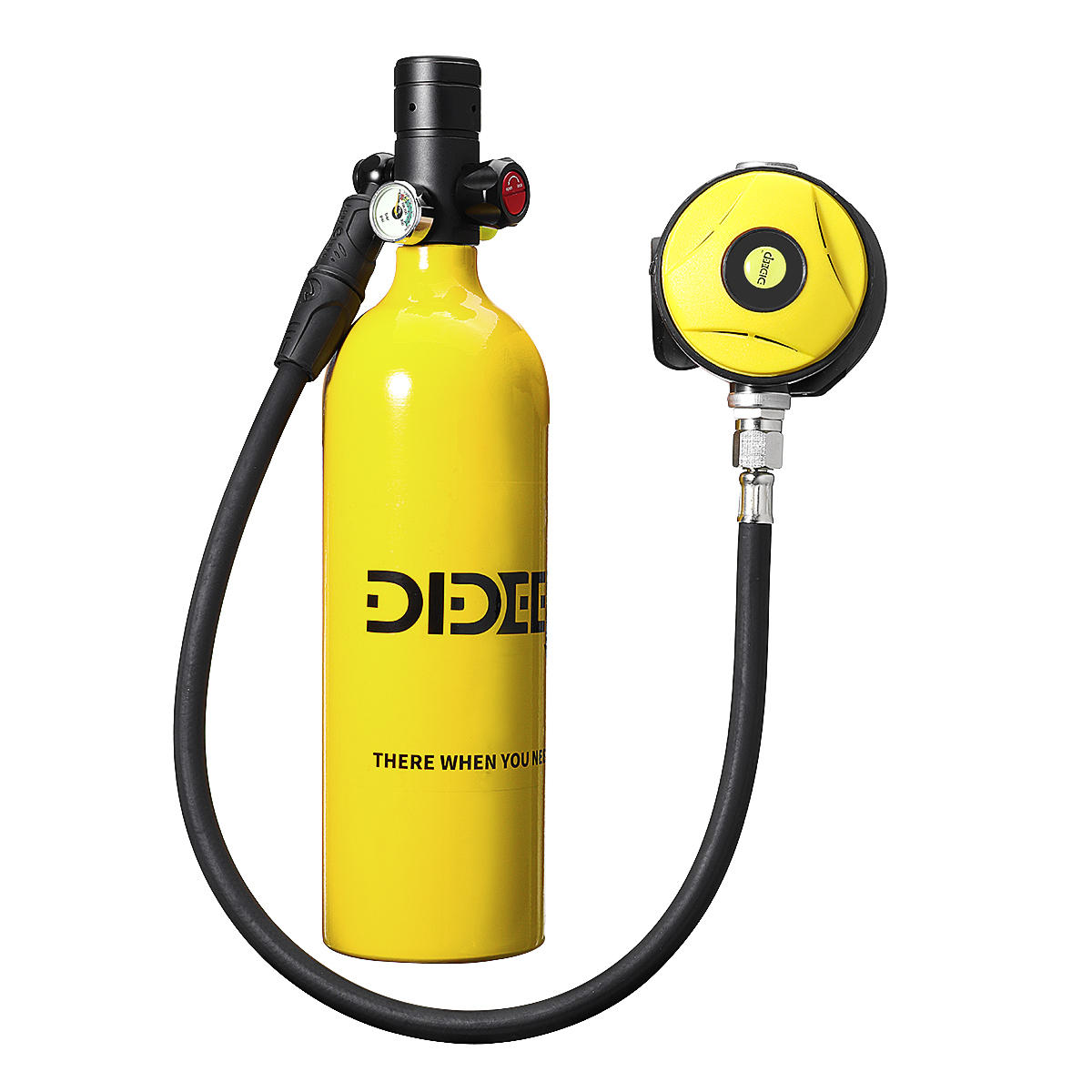 Image of DIDEEP Scuba Diving Set 1L Oxygen Air Tank Cylinder Oxygen Cylinder Underwater Diving Set X4000Pro With Adapter & Storag