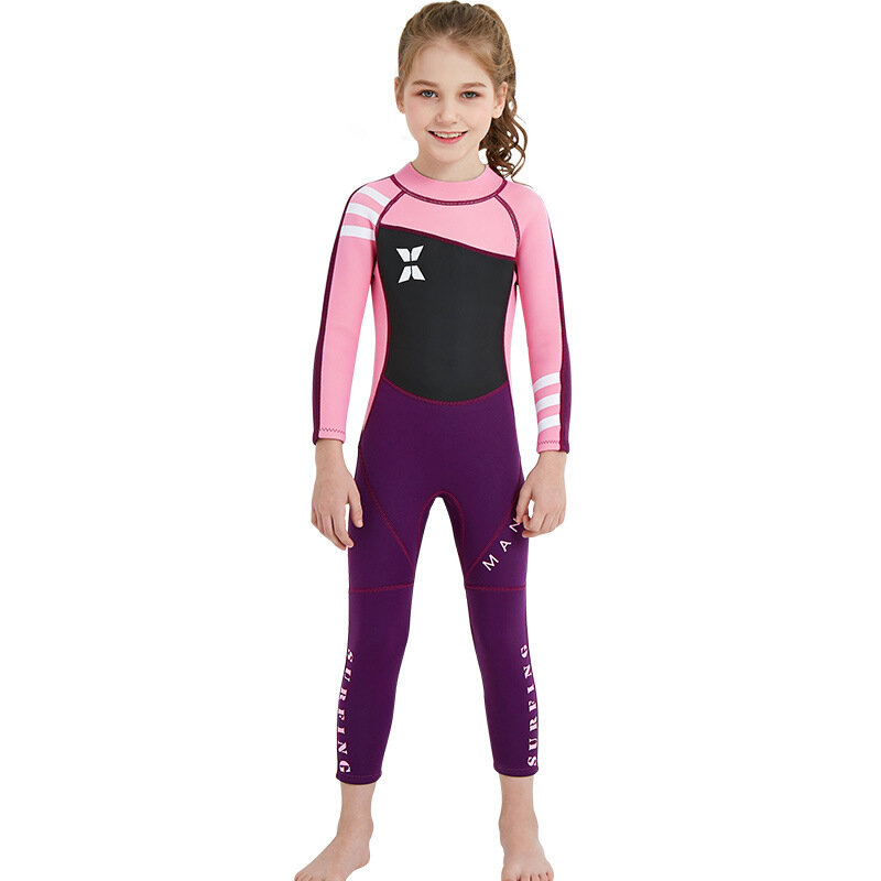 Image of DIVE&SAIL 25MM Kid Wetsuit Children's Diving Suit Neoprene Thermal One Piece Soft Surfing Suit Summer Swimming Pool Bea
