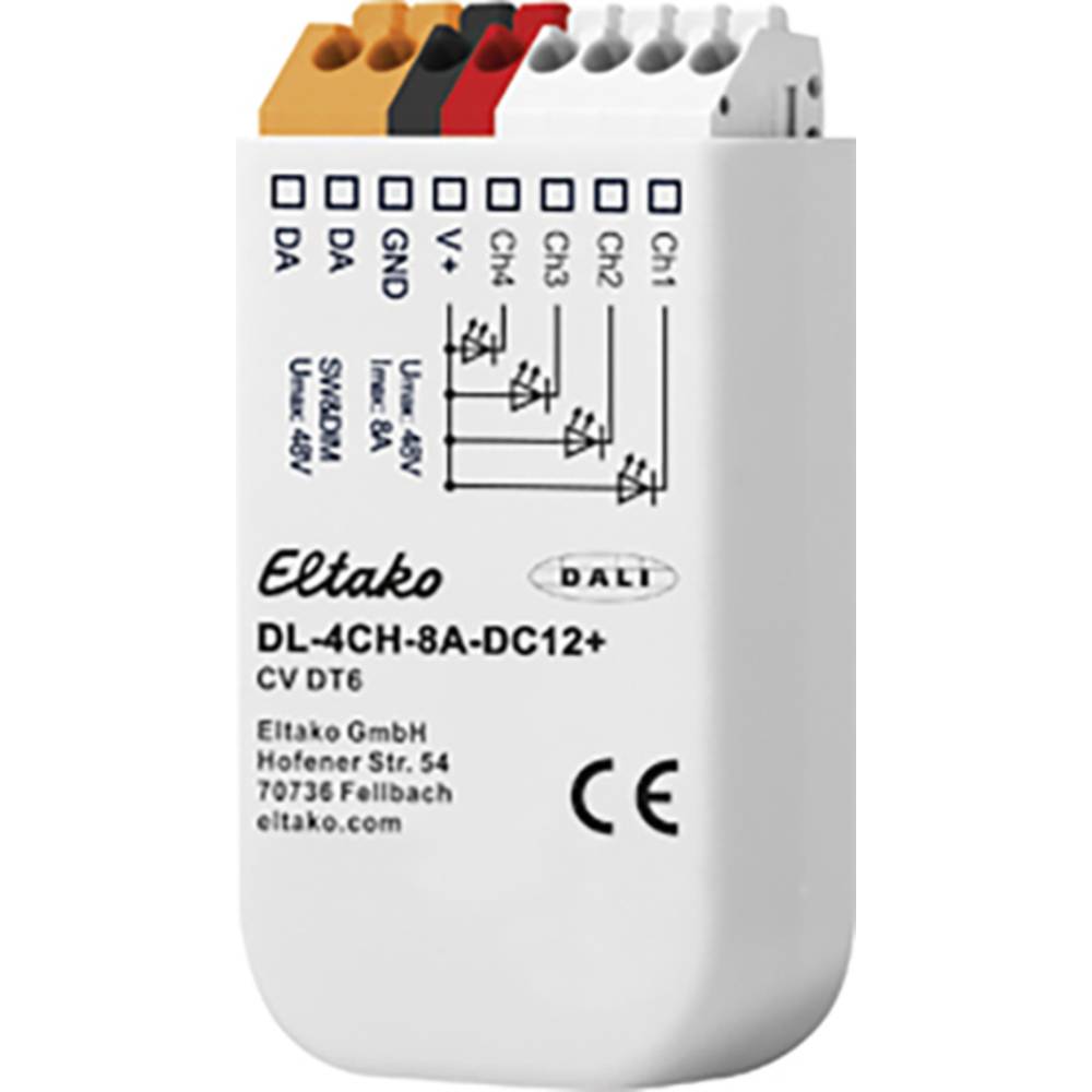 Image of DL-4CH-8A-DC12+ Eltako LED dimmer 4-channel Recess-mount Flush mount