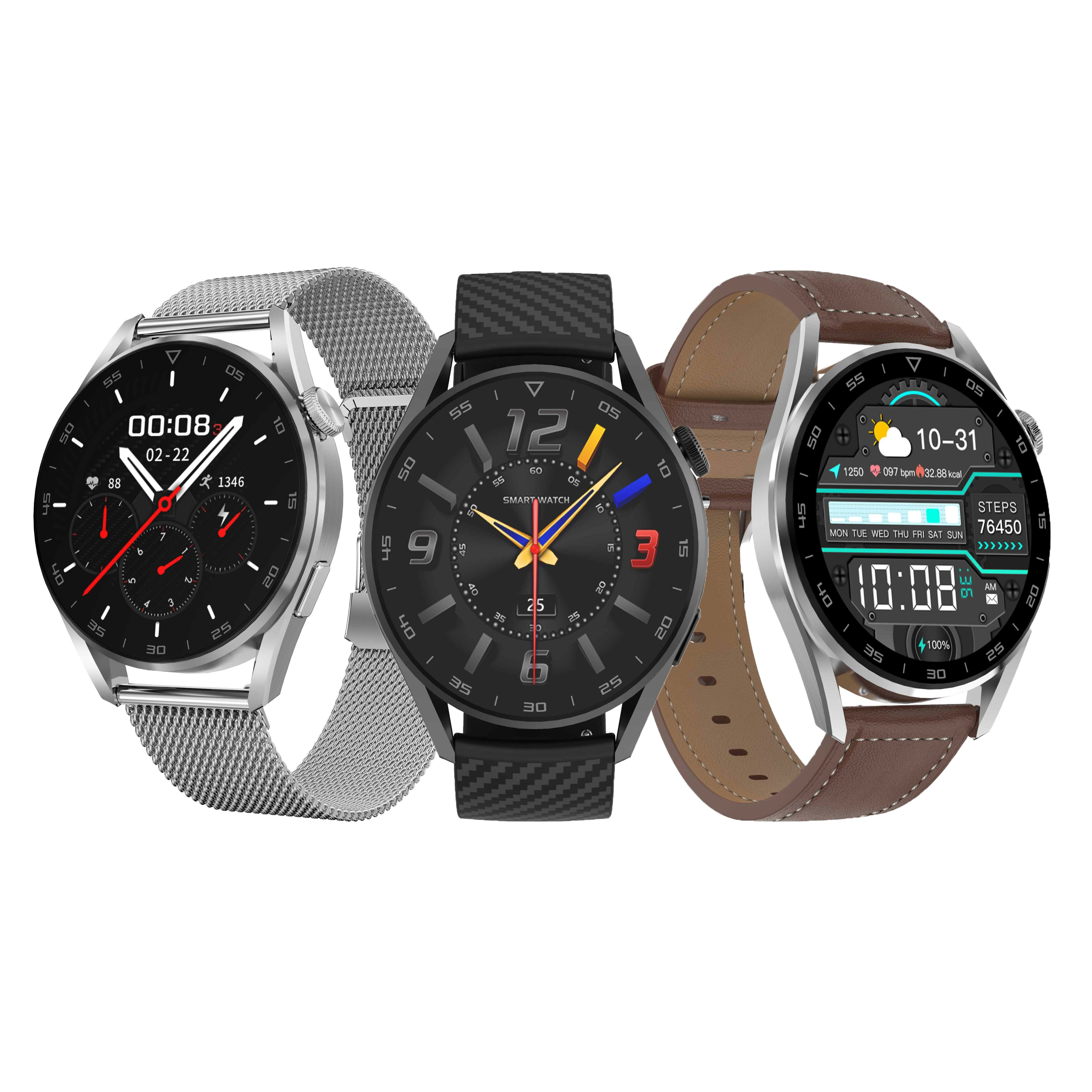 Image of DT NO1 DT3 Pro 136 inch 390*390 Pixels IPS Full Round Touch Screen BT Calling Heart Rate Monitor 100+ Watch Faces IP68