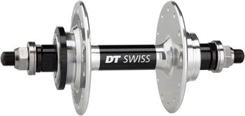 Image of DT Swiss 370 Track Rear Hub - 10 x 1 Threaded x 120mm Rim Brake Threaded Polished 24H