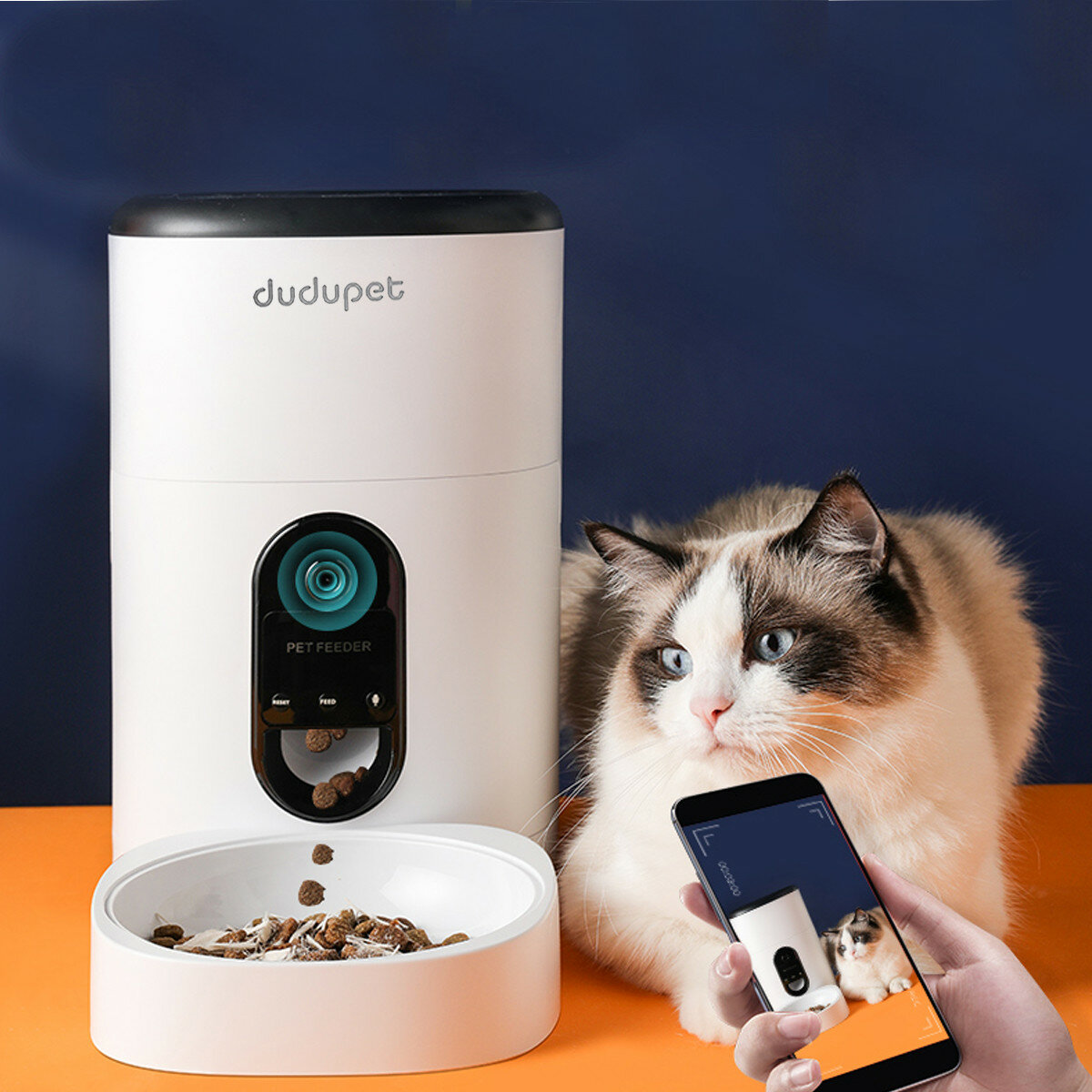 Image of DUDUPET 6L Video/WIFI USB Automatic Pet Feeder Puppy Food Dispenser Dog Accessories Cat for Cats Smart Feeder Bowl