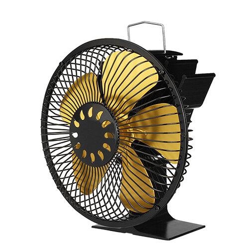 Image of DY605 5 Leaves 5 Colors Large Air Volume Heater Stove Fireplace Fan Hot Wind with Cover