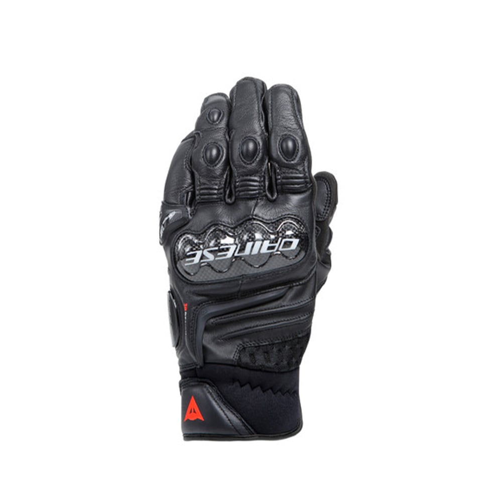 Image of Dainese Carbon 4 Short Leather Gloves Black Black Talla XS
