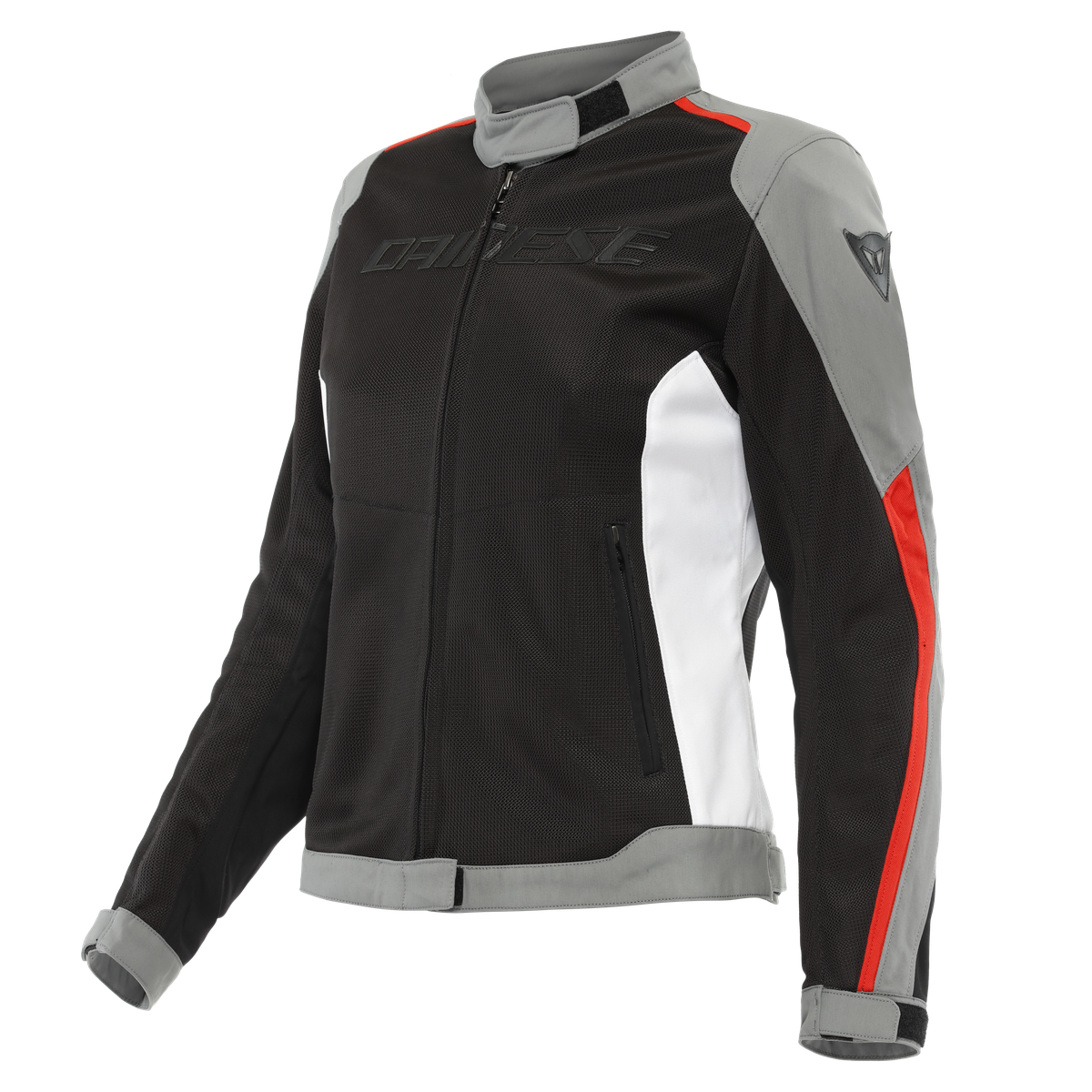 Image of Dainese Hydraflux 2 Air D-Dry Jacket Lady Black Charcoal Gray Lava Red Size 38 EN