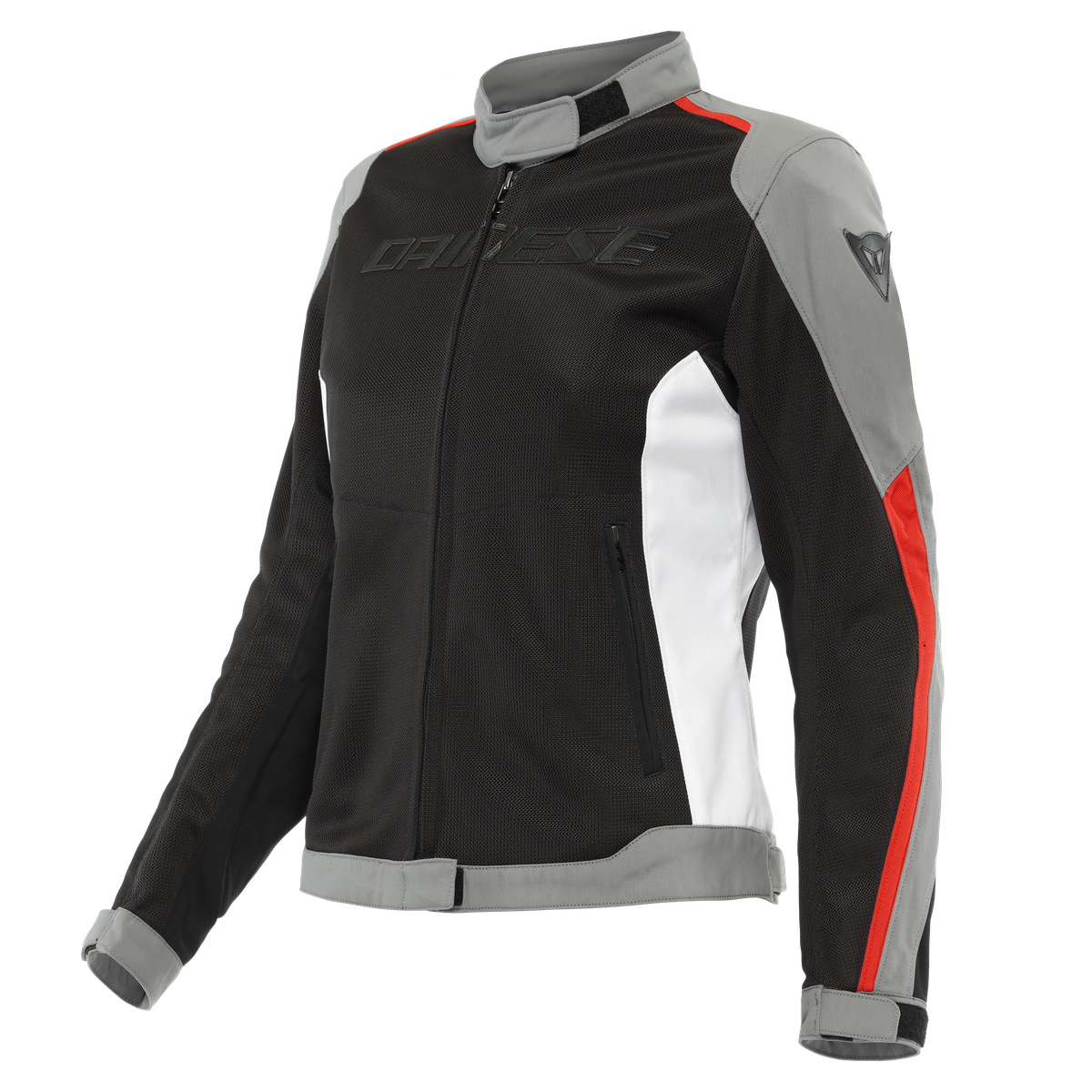 Image of Dainese Hydraflux 2 Air D-Dry Jacket Lady Black Charcoal Gray Lava Red Size 44 ID 8051019404091