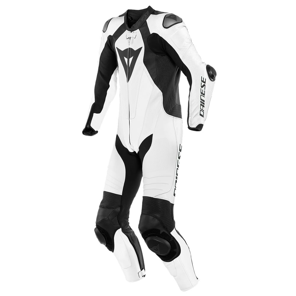 Image of Dainese Laguna Seca 5 1Piece Leather Suit Perforated White Black Size 50 ID 8051019468628