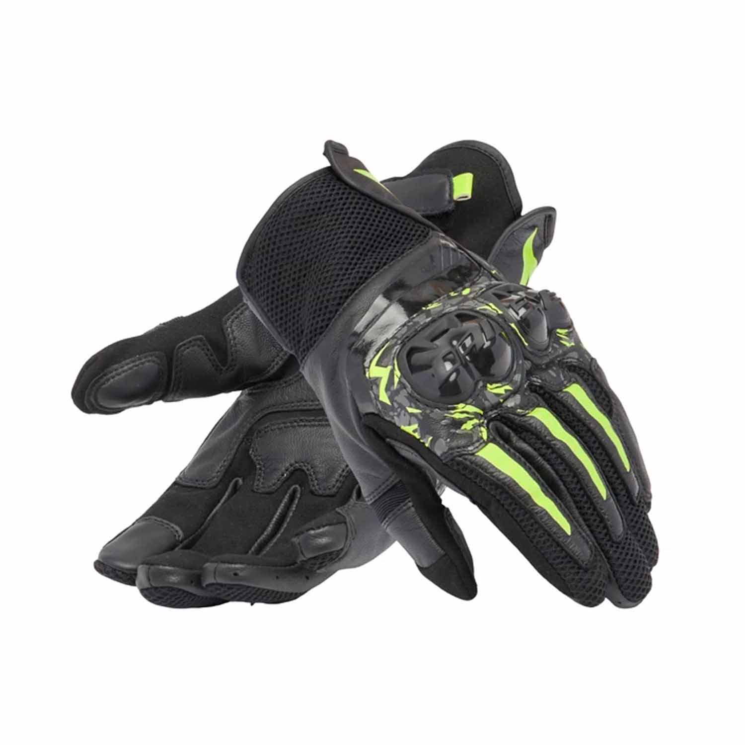 Image of Dainese MIG 3 Gloves Black Anthracite Yellow Fluo Size M ID 8051019701350