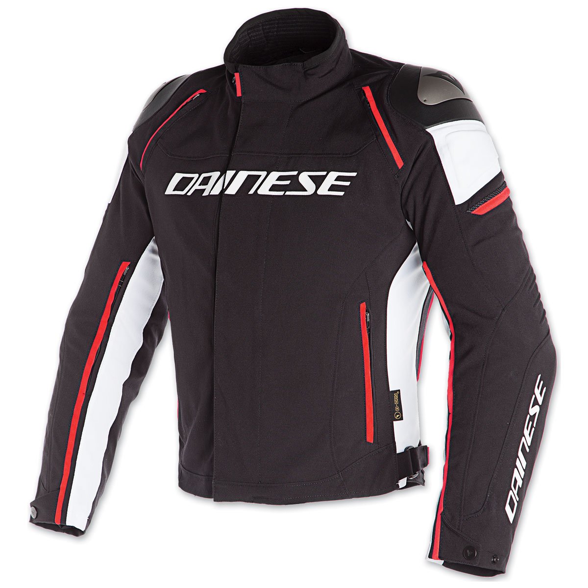 Image of Dainese Racing 3 D-Dry Jacket Black White Fluo Red Size 44 EN