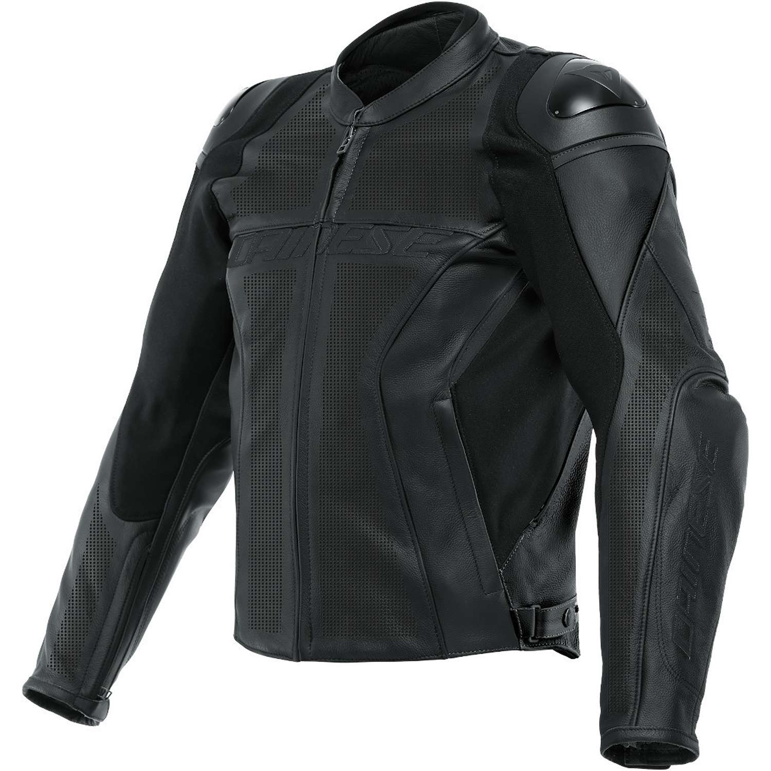 Image of Dainese Racing 4 Leather Jacket Perf Black Black Black Talla 56