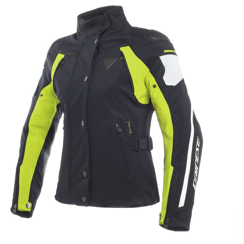 Image of Dainese Rain Master D-Dry Jacket Lady Black Gray Fluo Yellow Size 40 ID 8052644744583