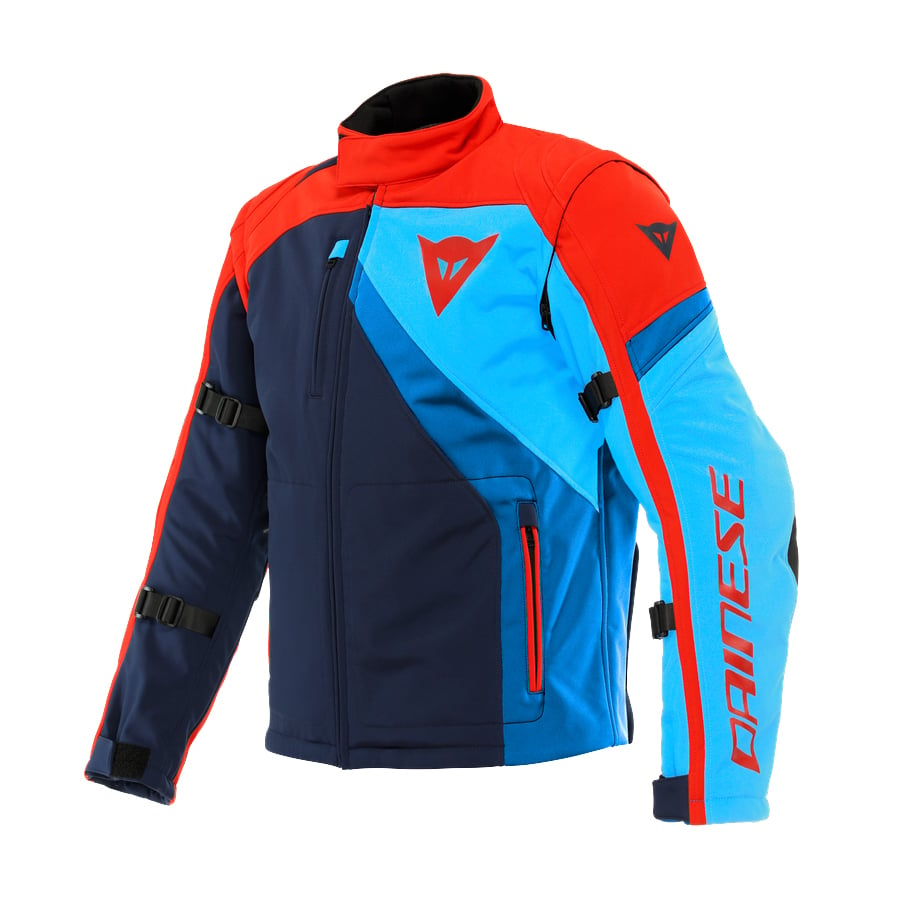 Image of Dainese Ranch Tex Jacket Black Iris Lava Red Light Blue Size 48 ID 8051019267375