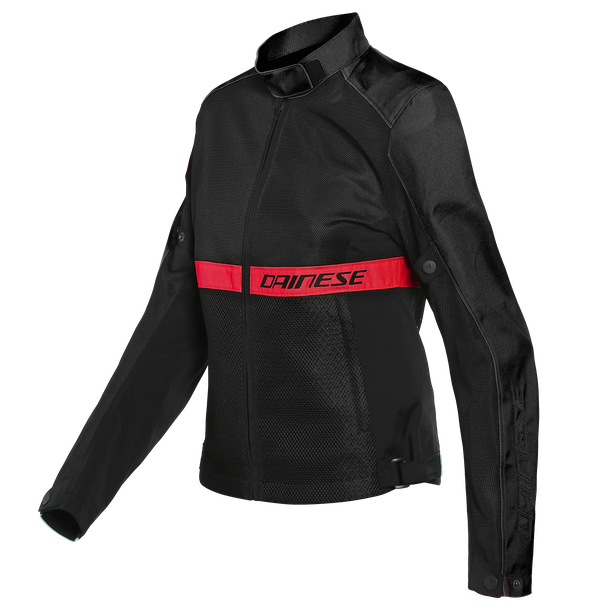 Image of Dainese Ribelle Air Tex Jacket Lady Black Lava Red Size 44 EN