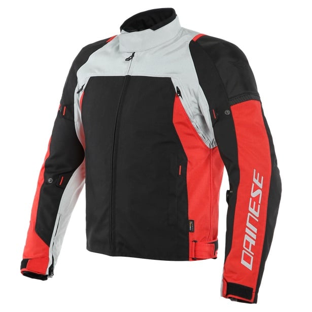 Image of Dainese Speed Master D-Dry Jacket Glacier Gray Lava Red Black Size 46 EN