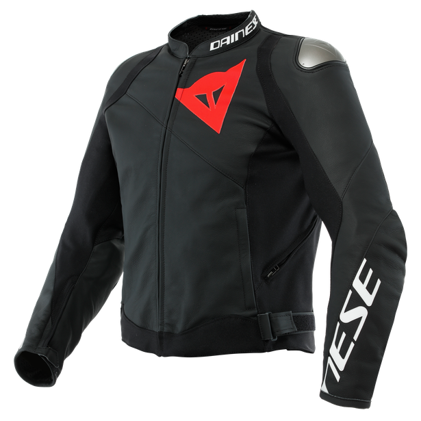 Image of Dainese Sportiva Leather Jacket Black Matt Black Matt Black Matt Size 52 ID 8051019417480