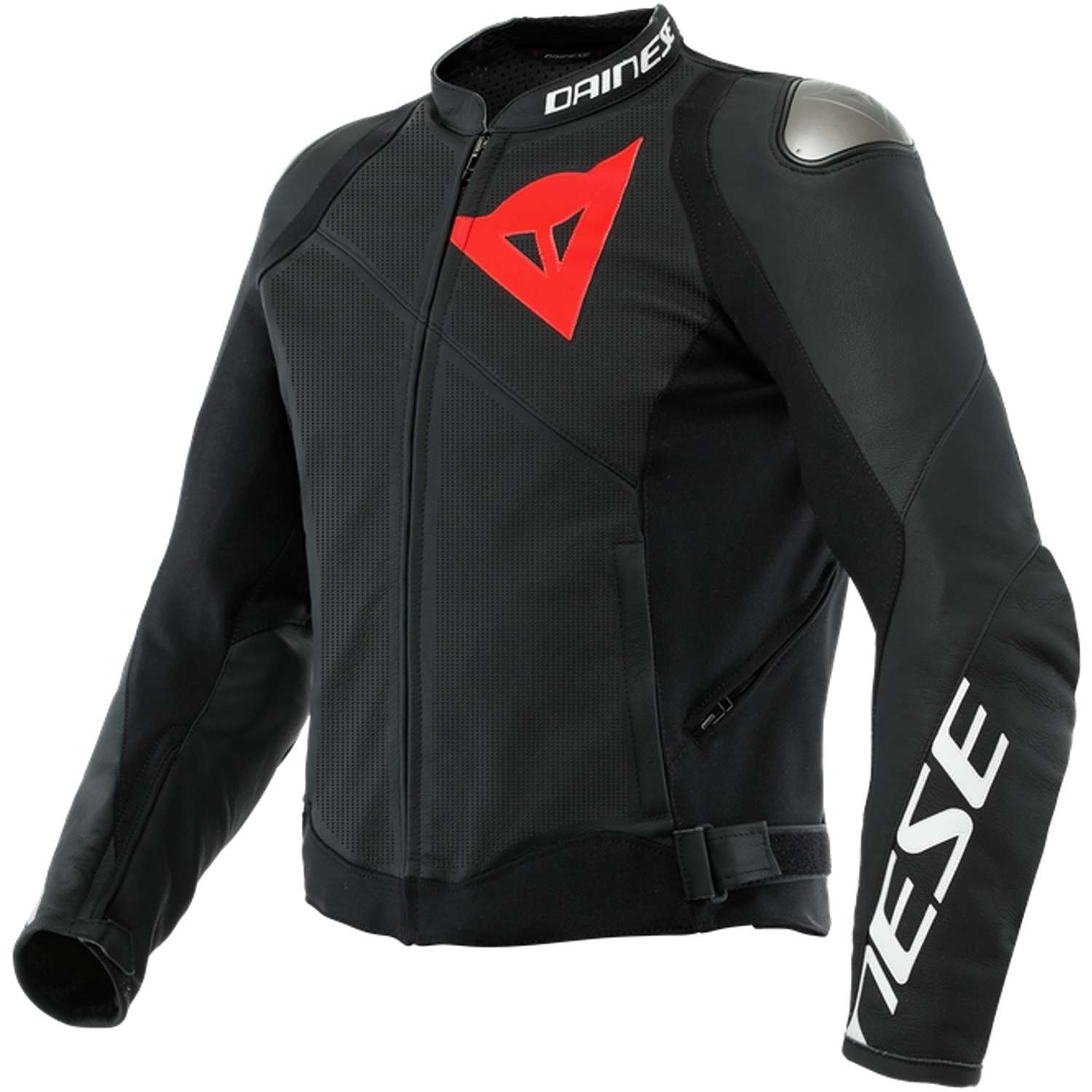 Image of Dainese Sportiva Leather Jacket Perf Black Matt Black Matt Black Matt Size 56 ID 8051019417800