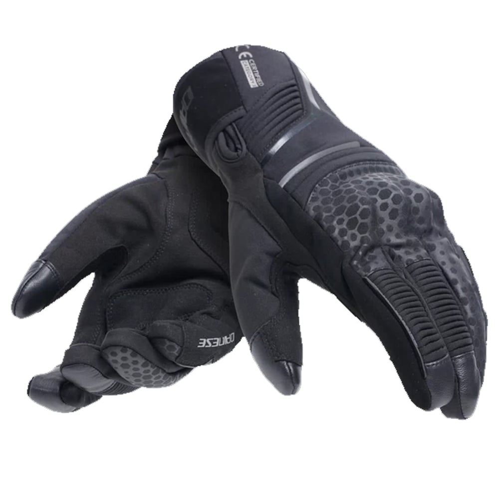 Image of Dainese Tempest 2 D-Dry Short Thermal Gloves Black Größe M