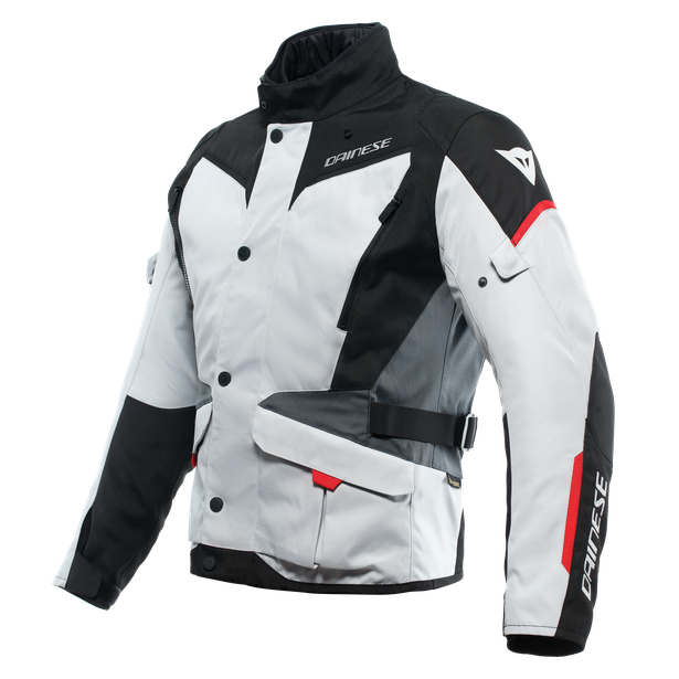 Image of Dainese Tempest 3 D-Dry Jacket Glacier Gray Black Lava Red Talla 50