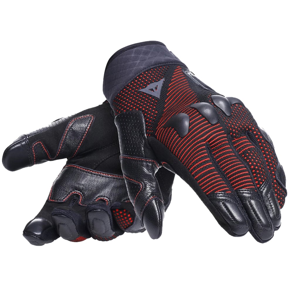 Image of Dainese Unruly Ergo-Tek Gloves Black Fluo Red Size S ID 8051019490100