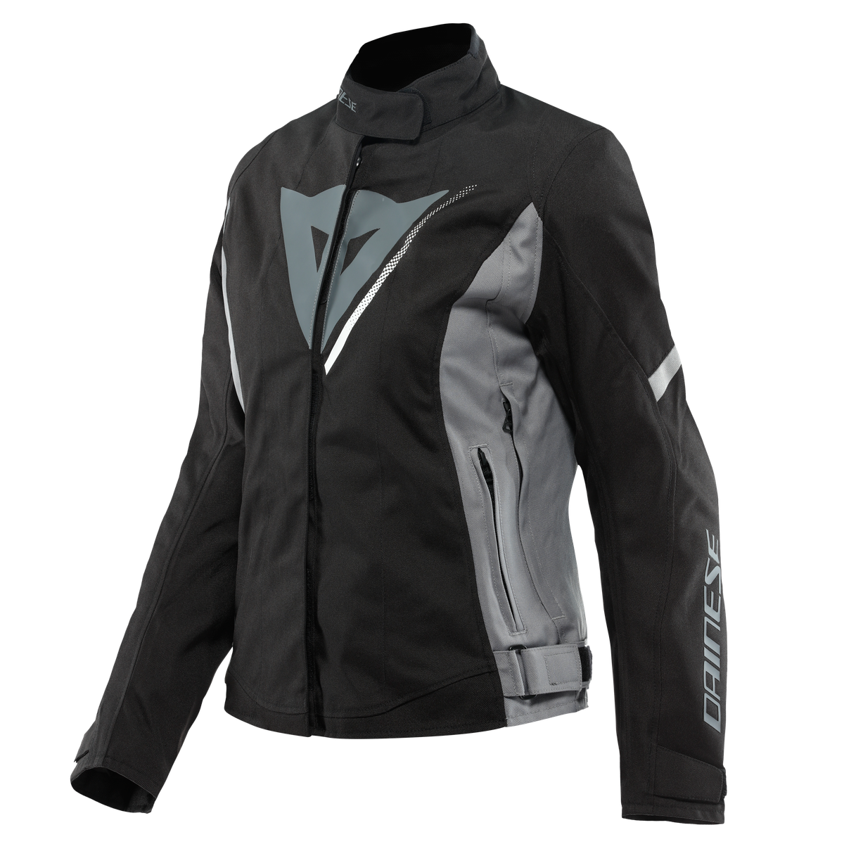 Image of Dainese Veloce D-Dry Jacket Lady Black Charcoal Gray White Size 38 EN