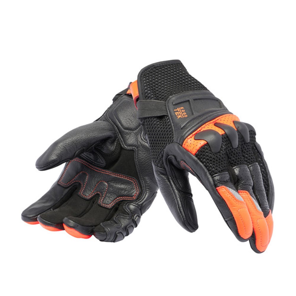 Image of Dainese X-Ride 2 Ergo-Tek Gloves Black Red Fluo Größe 2XL