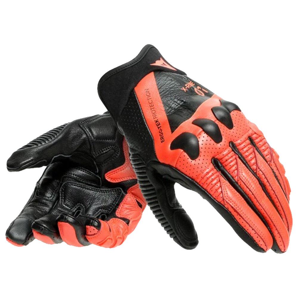 Image of Dainese X-Ride Schwarz Fluo Rot Handschuhe Größe S