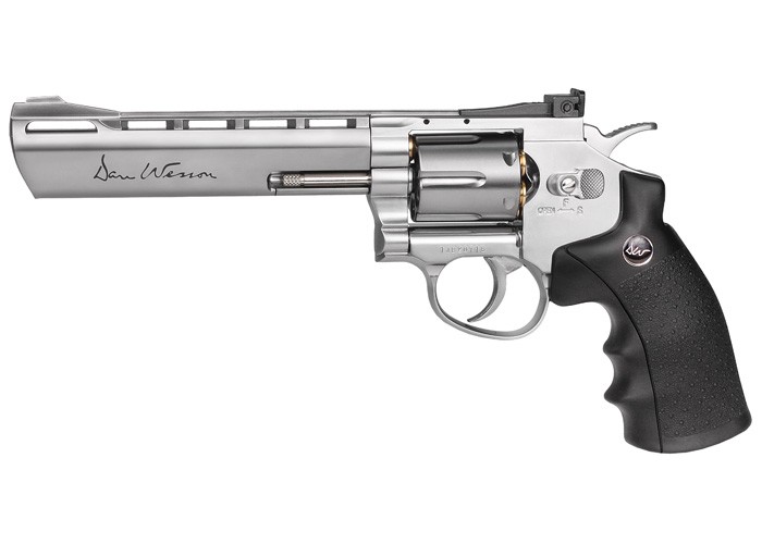 Image of Dan Wesson 6" CO2 Pellet Revolver Silver 0177 ID 5707843055161